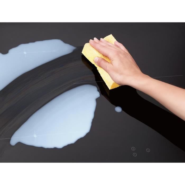 BRANDT BPI6413BM - Combination induction / gas hob - 4 areas - W 51 x D 58 cm - Glass coating - Black