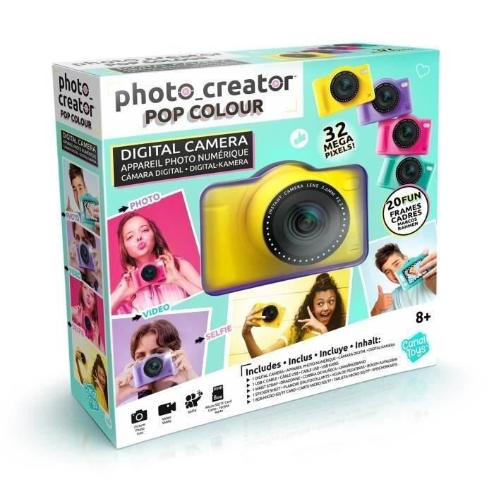 Canal Toys - Photo Creator - Pop Digital Camera Yellow Color - With 32GB SD card included