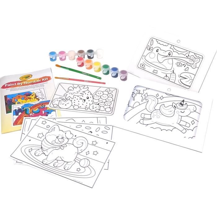 CRAYOLA Paint by Number Kit - 6 Painting Templates - Ages 5+