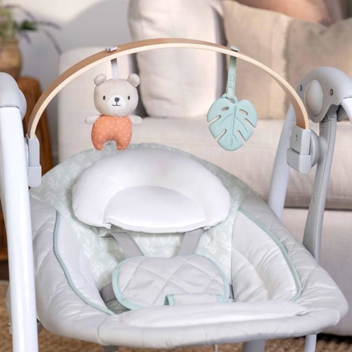 INGENUITY Baby bouncer, electric foldable swing - Cosy Spot - removable toy arch, swing settings, timer, recline