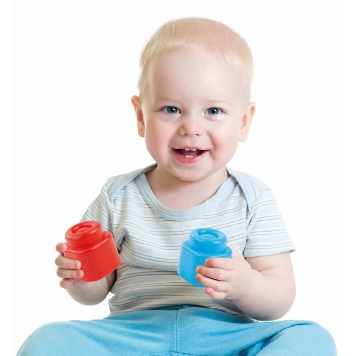 Clementoni - Clemmy Baby - Bag of 40 soft cubes - Unisex - From 9 months - Soft cube ensures safety and can be moved