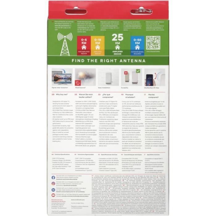 Full HD one for all, 5g filter antenna, high quality plastic amplified filter