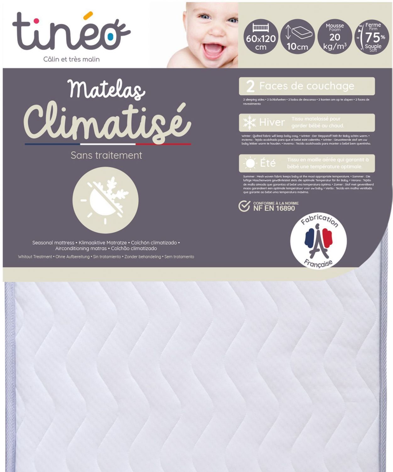 TINEO Air-conditioned mattress 60x120x10