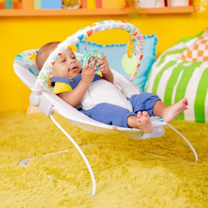 BRIGHT STARTS Baby bouncer - vibrating - safari fun 