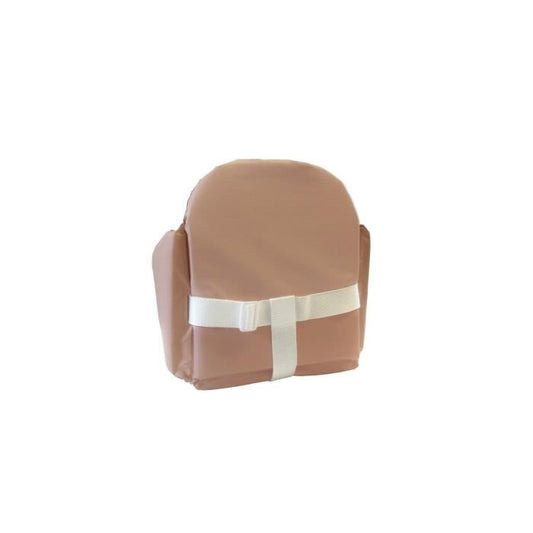 Chair cushion - TINEO - Straps - 27 x 26 x 33 cm - Brown sugar