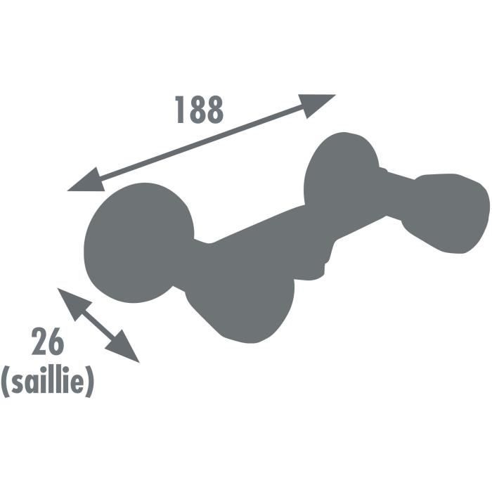 Shower mixer - EDOUARD ROUSSEAU - Konfort - Valve heads - Faceted metal handles - Classic style - Chrome