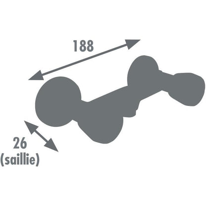 Shower mixer - EDOUARD ROUSSEAU - Konfort - Valve heads - Faceted metal handles - Classic style - Chrome