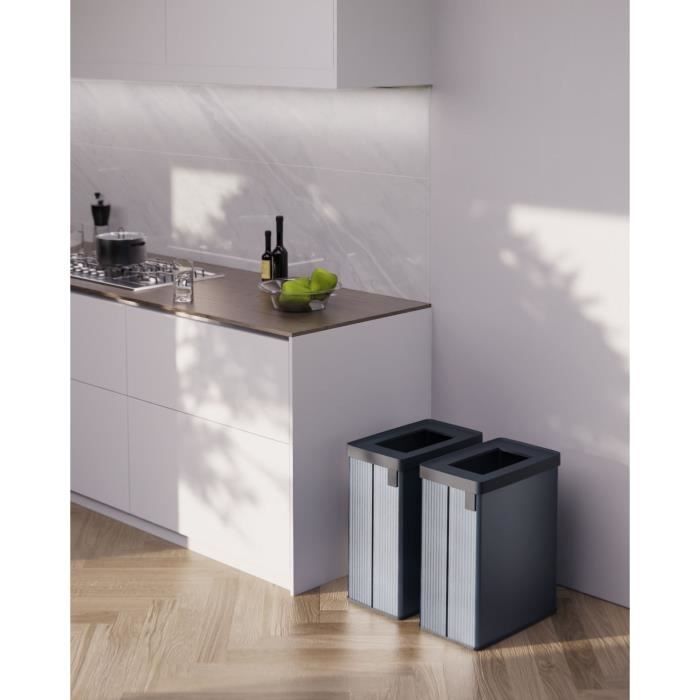 Recycling bin - VERTO - CURVER - 54 L - Pearl grey