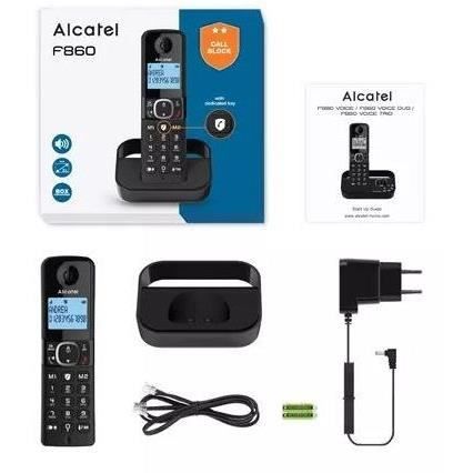Cordless landline telephone - ALCATEL - F860 solo black - Blocking unwanted calls