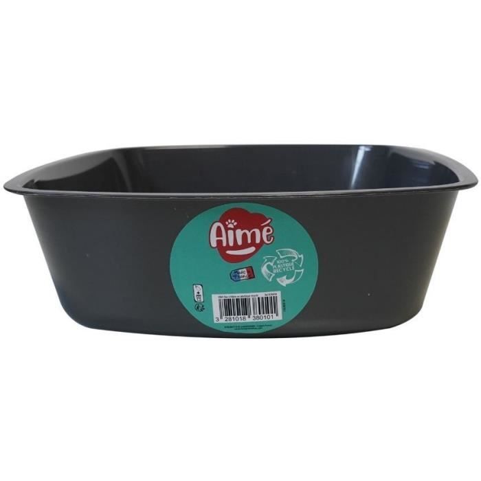 AIME Litterbox without rim - rounded edges - 43 x 31 x 10 cm - for cat