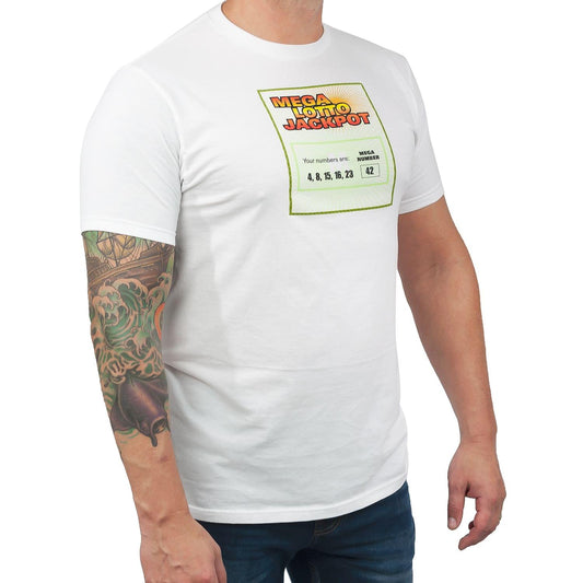 Lost "Mega Lotto Jackpot" Men's White T-Shirt - Small