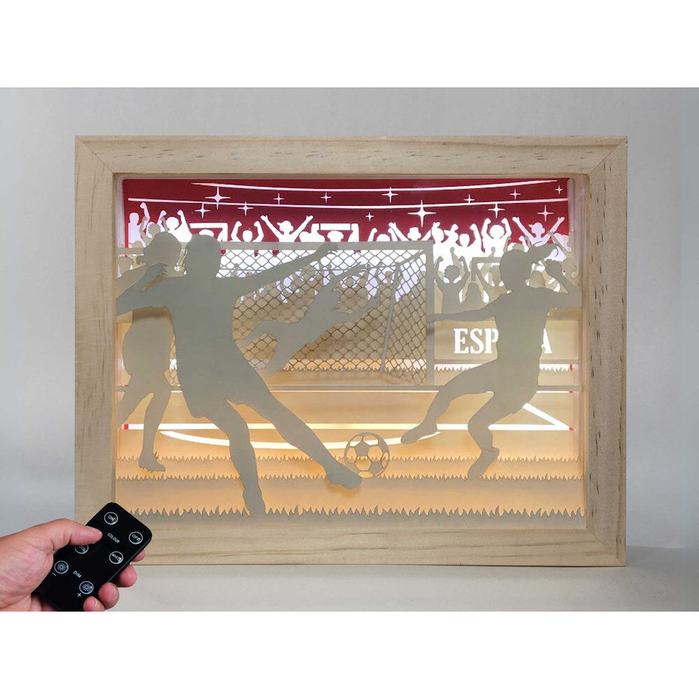 Magical Female Football wood lamp