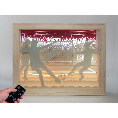 Magical Female Football wood lamp