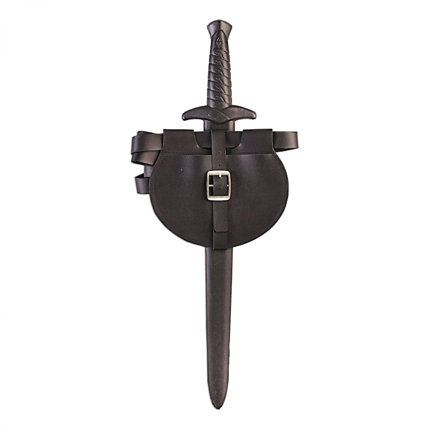 Dark Royalty Medieval King Sword w/ Belt & Pouch Plastic Costume Weapon Set