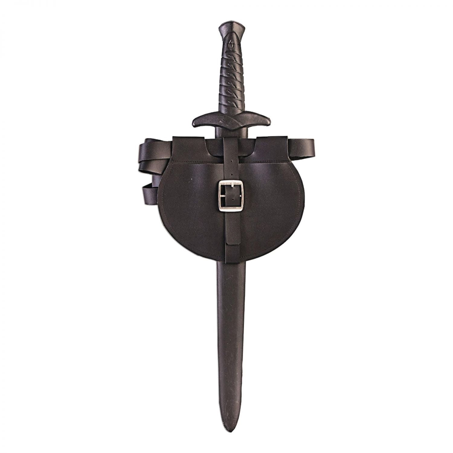 Dark Royalty Medieval King Sword w/ Belt & Pouch Plastic Costume Weapon Set