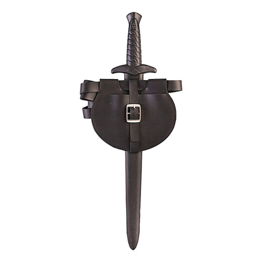 Dark Royalty Medieval King Sword w/ Belt & Pouch Plastic Costume Weapon Set