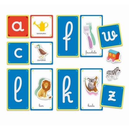 Montessori - Clementoni - Tactile letters - Educational game to learn the alphabet - 26 rough letter cards - Ages 3 and up