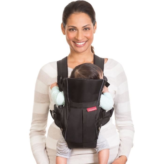 INFANTINO Baby Carrier - Swift - Ergonomic - Black/Blue - For Babies from 0 to 24 months