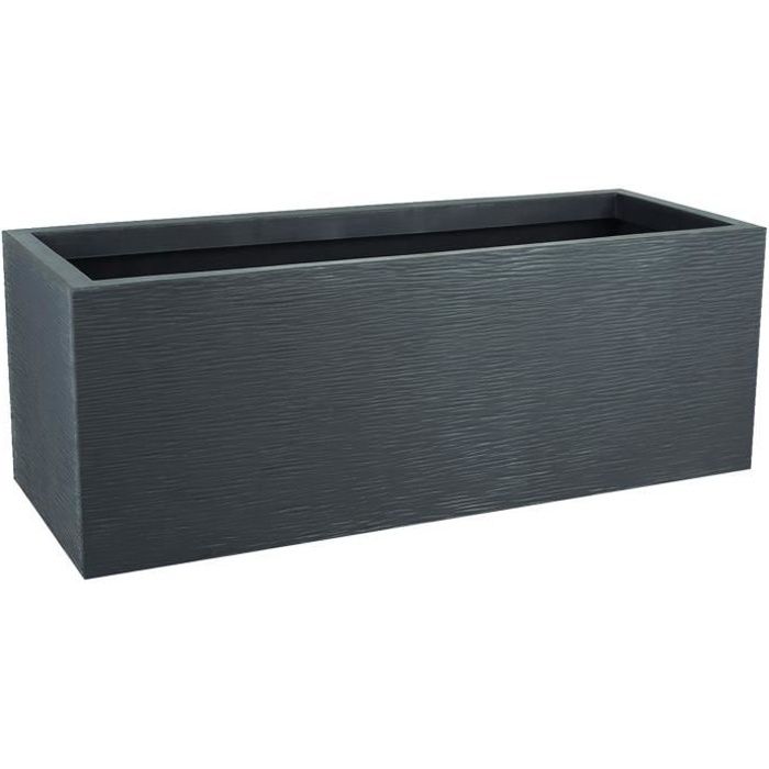 EDA PLASTIC Graphit Up Planter - 57 L - 79,5 x 29,5 x 29,5 cm - Charcoal gray