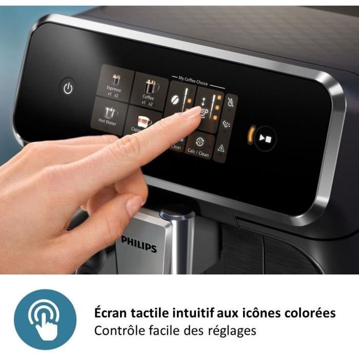 Automatic espresso machine - PHILIPS - Silent Brew EP2336/40 - 4 LatteGo drinks - Chrome black