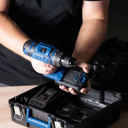 20V IXES Cordless Drill Driver + 1 x 2 Ah battery, charger, case including 74 accessories - C-DTB74/1-X
