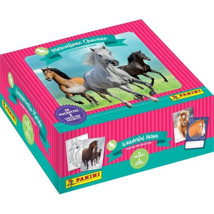 Sticker box - PANINI - Card collection for horse fans - Contains 24 pockets of 8 cards