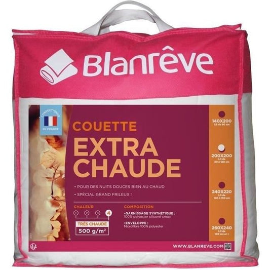 Blanreve extra hot duvet in microfiber - 200 x 200 cm - White