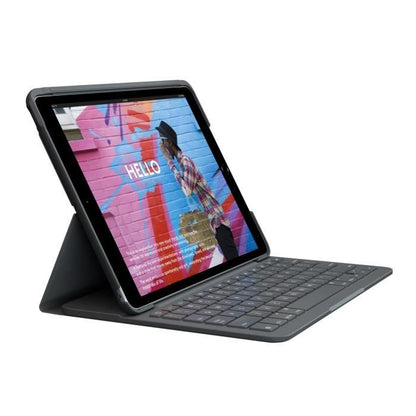LOGITECH - Bluetooth Keyboard Case for iPad 10.2 (7th Generation) Slim Folio iPad 10.2 (7th, 8th and 9th gen) - AZERTY - Grey