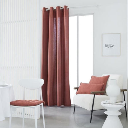 TODAY eyelet curtain - 140x240cm - 100% Cotton - Terracotta