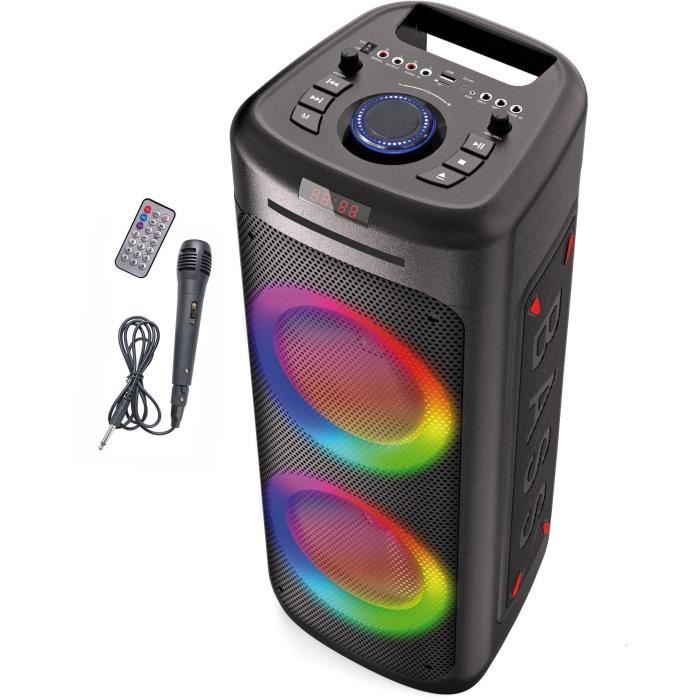 Light speaker with CD drive inovalley MS06 -CD -XXL - Bluetooth 5.0 - 1000W - Karaoke function