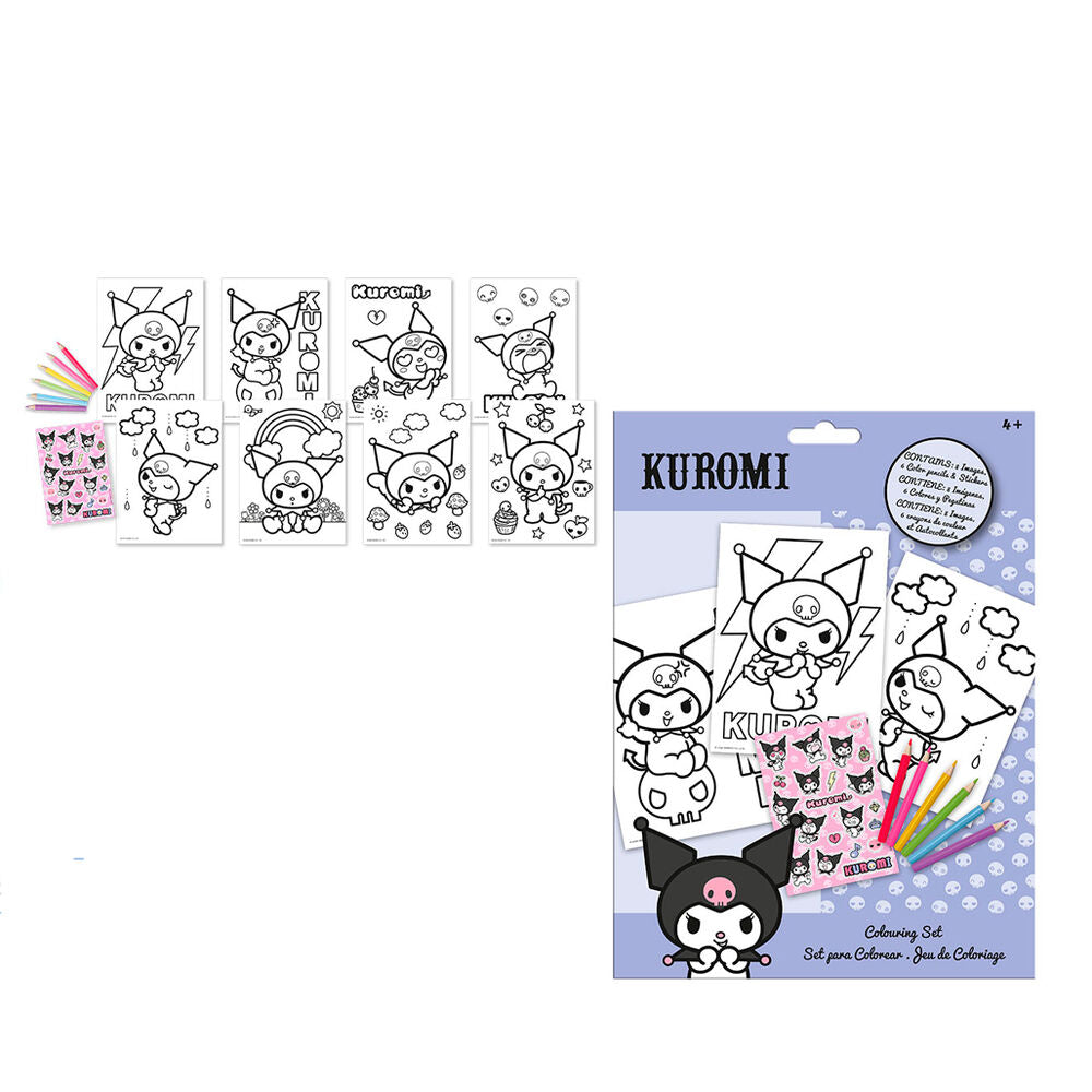 Hello Kitty Kuromi Colouring set with stickers