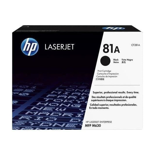 Original HP 81A (CF281A) Black Toner Cartridge for HP LaserJet Enterprise M604 / M605 / M606 / M630 / M632, OfficeJet Pro 8730