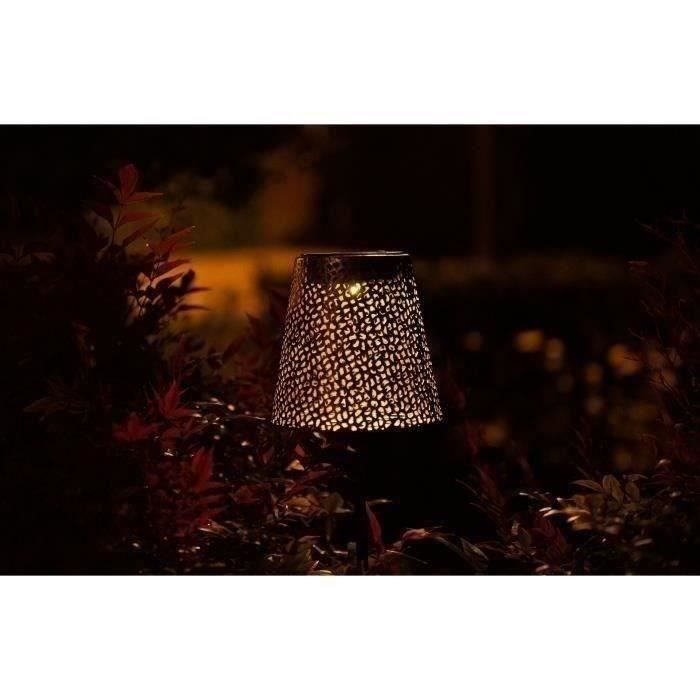 Solar lamp - GARDEN ID Gold - Ø12 h70 cm - Autonomy 6-8h - Stabilizing foot - On/off button - No wiring - AAA battery.