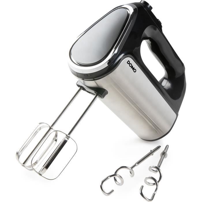 Electric mixer - DOMO - DO9258M - 800 W - 5 speeds + Turbo - Black / Steel