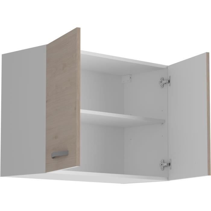 OSLO High cabinet 2 doors - Decor Chene Jackson - L 80 x D 36 x H 58 cm