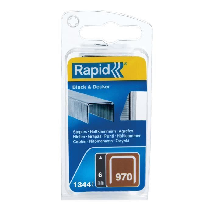 Galvanized Staples - RAPID - 970/06mm - Blister 1344
