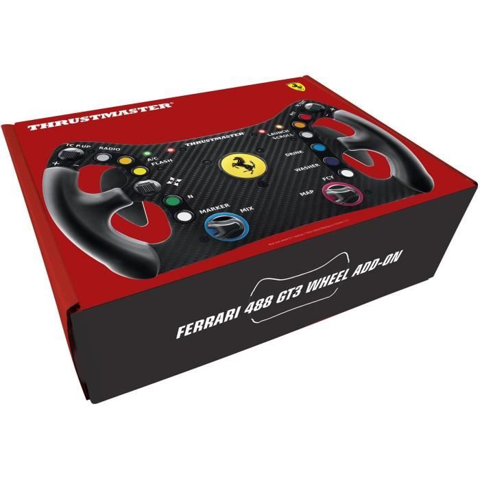 Steering wheel - THRUSMASTER - Ferrari 488 GT3 Wheel Add-On - Black and Red
