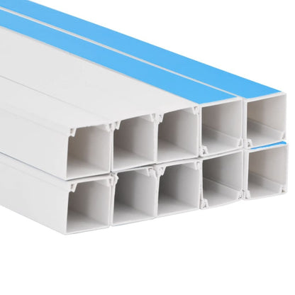 Cable Trunking Self-Adhesive 0.4"x0.4" 32.8' PVC
