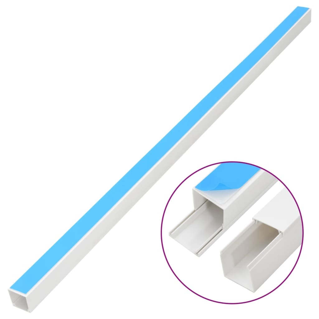 Cable Trunking Self-Adhesive 1.2"x0.8" 32.8' PVC