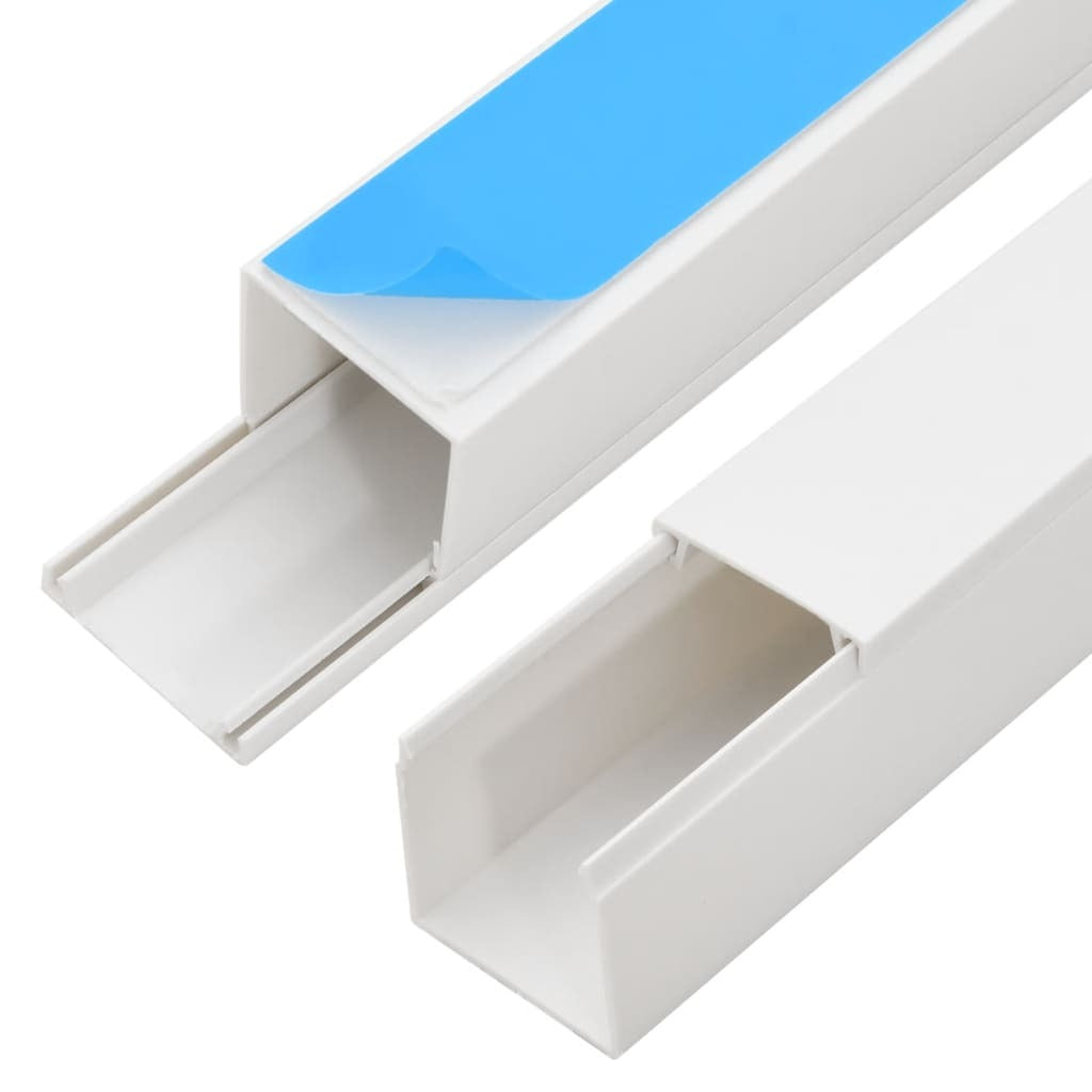 Cable Trunking Self-Adhesive 0.4"x0.4" 98.4' PVC