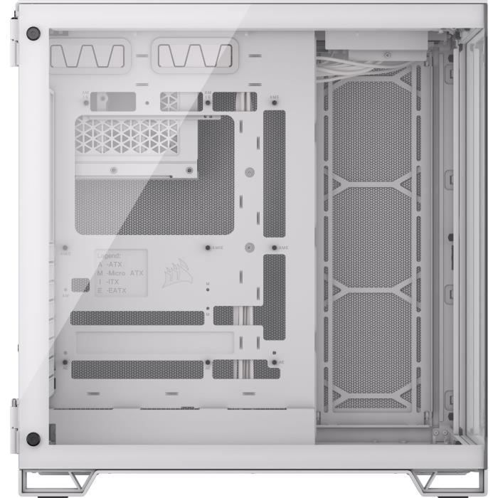 PC case - CORSAIR - 6500X Tempered Glass Mid-Tower Dual Chamber - White
