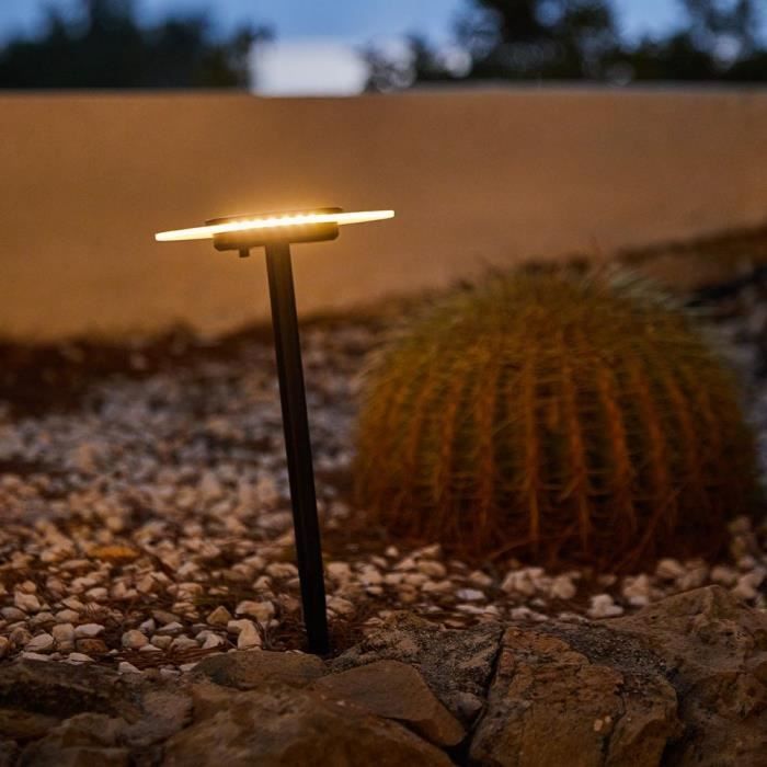 Set of 2 solar beacons to stick - LUMISKY - UFO - H35 cm - Warm white LED