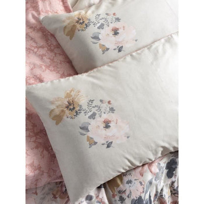 Bedding set - 1 duvet cover 220 x 240 cm + 2 pillowcases 60 x 60 cm - 100% cotton satin - Powder