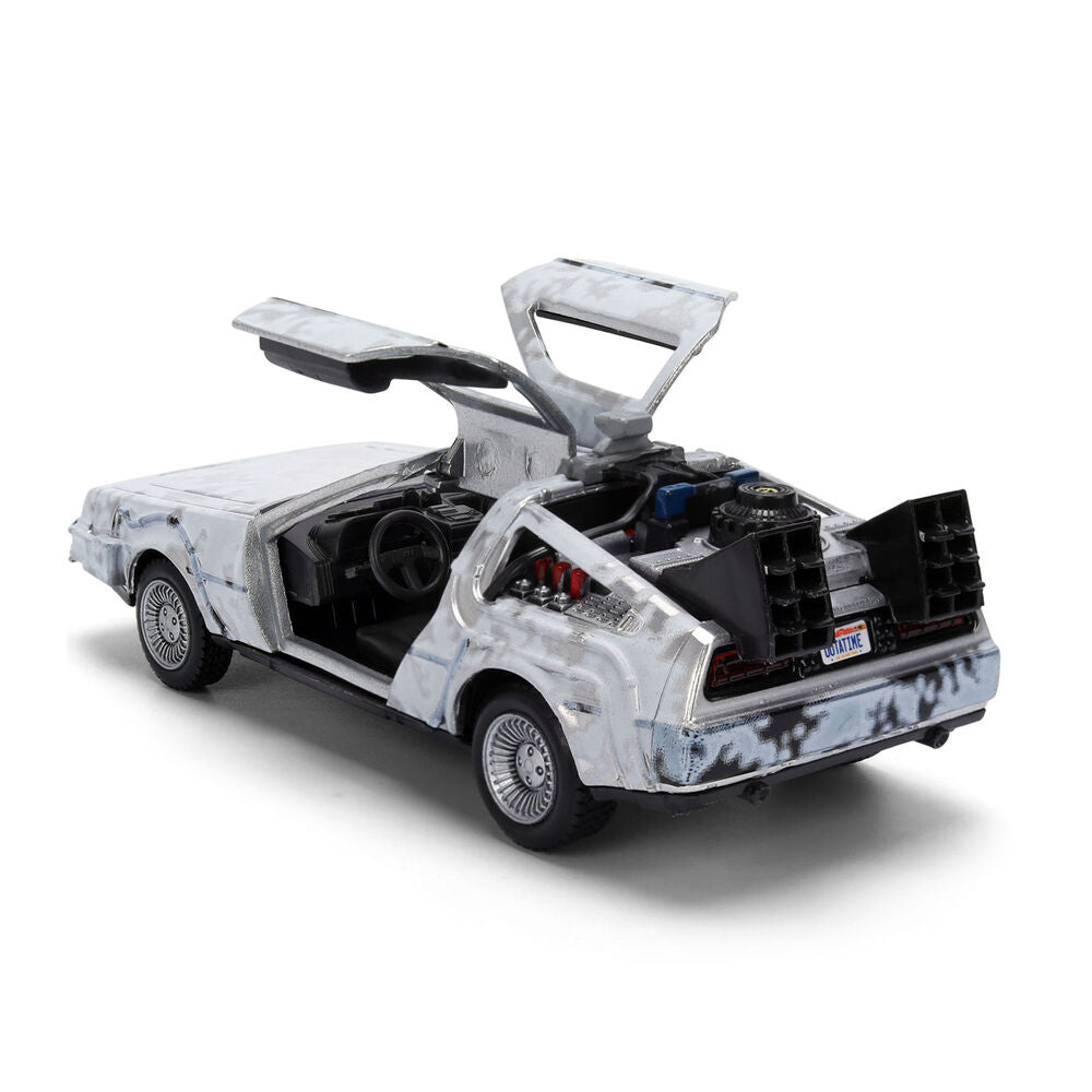 Back to the Future 40th Anniversary Time Machine Ice Effect Dlorean replica