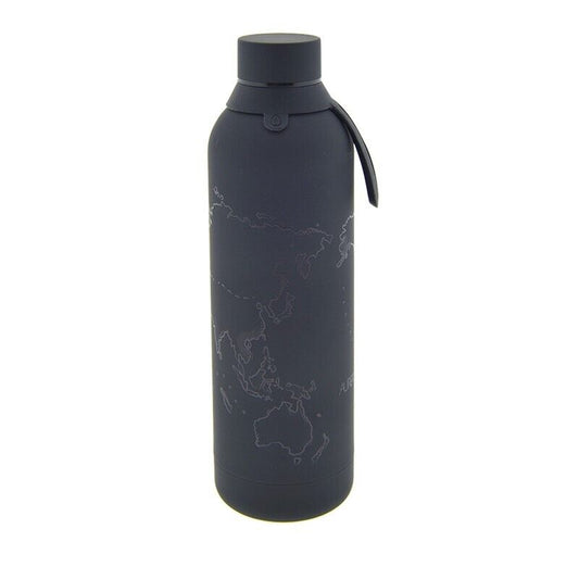 Black World Map Thermal bottle 710ml
