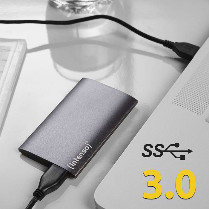 External SSD hard drive - INTENSO - PREMIMUM - 512GB - Gray