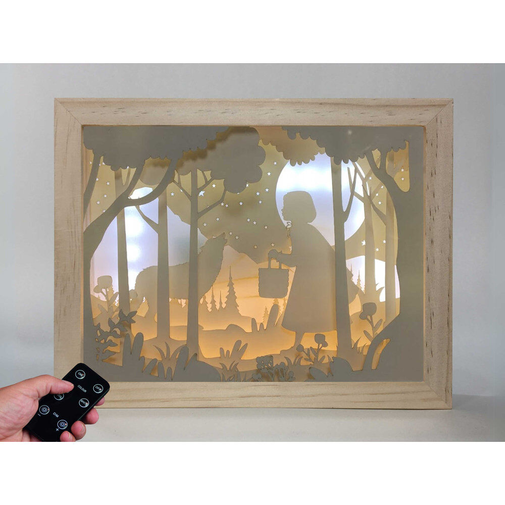 Little Red Riding Hood wood lamp