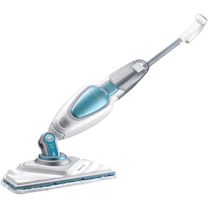 BLACK & DECKER FSM1630-QS - Delta head steam mop - 1600 W - 4 accessories - White / Blue