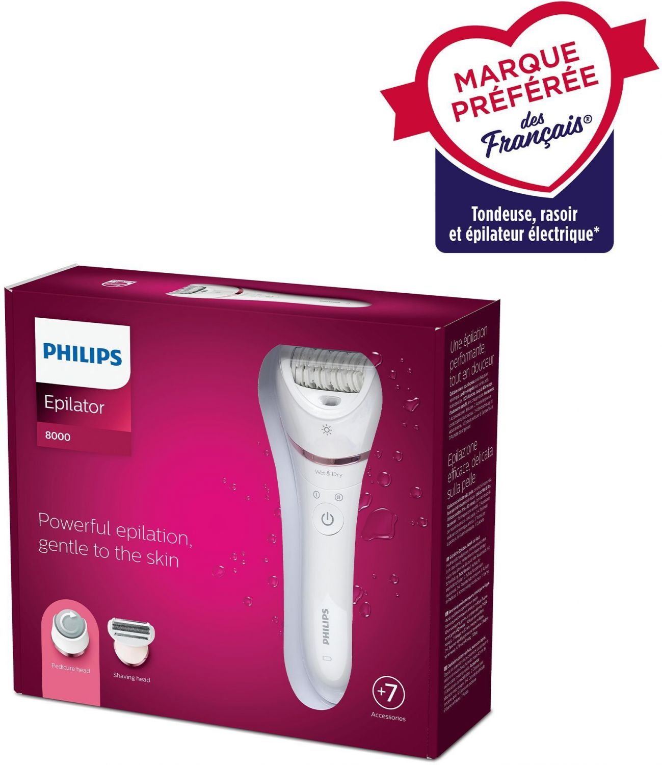 Electric epilator - PHILIPS - BRE730/10 - Satinelle Advanced