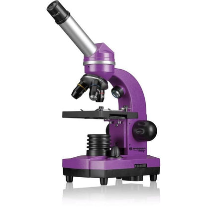 BIOLUX SEL - BRESSER JUNIOR student microscope - 40x-1600x magnification - experiment kit - purple